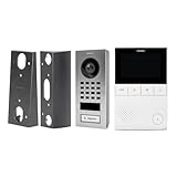 DoorBird D11 Home-Set | Set aus Video-Türsprechanlage in Edelstahl V2A, Video-Innenstation in Weiß und Wandmontageadaptern