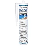 Everglue Poly Pool 1K MS-Polymer Montagekleber zum Kleben und Abdichten, unter Wasser einsetzbar, ohne Silikon, UV-beständig, bleibt dauerelastisch, Farbe: Weiß, 440g Kartusche