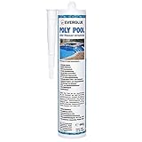 Everglue Poly Pool 1K MS-Polymer Montagekleber zum Kleben und Abdichten, unter Wasser einsetzbar, ohne Silikon, UV-beständig, bleibt dauerelastisch, Farbe: Weiß, 440g Kartusche