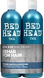 Bed Head by TIGI | Recovery Shampoo und Conditioner Set | Professionelle Haarpflege, bestehend aus Feuchtigkeitsshampoo und Conditioner | Für trockenes und strapaziertes Haar | 2 x 750 ml