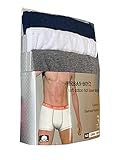 Hina Fashion Erwachsene, elastische Taille, gewebte Boxershorts, Badehose, Herren und Jungen, einfarbige Streifen, Baumwollunterwäsche, Sortiert, einfarbig, 3 Stück, XXXXX-Large