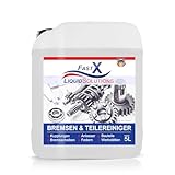 FASTX LIQUIDSOLUTIONS Fast X Bremsenreiniger 5 Liter – Werkstattreiniger Frei von Aceton, Schnelle & Effektive Reinigung, Schonend & Rückstandsfrei mit Sehr Kurzer Verdunstungszeit (5 Liter)