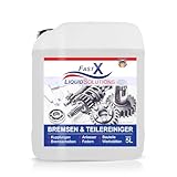 FASTX LIQUIDSOLUTIONS Fast X Bremsenreiniger 5 Liter – Werkstattreiniger Frei von Aceton, Schnelle & Effektive Reinigung, Schonend & Rückstandsfrei mit Sehr Kurzer Verdunstungszeit (5 Liter)