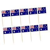 MUCKLILY 200Stücke Flaggen Zahnstocher Dekorative Cupcake Toppers und Fingerfood Spieße für Partys und Desserts aus Sicherem und Gefertigt