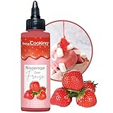 ScrapCooking - Erdbeer-Dessertsoße 165 g - Squeeze-Flasche – Erdbeersirup Dessert Sauce - Ideal als Topping für Kaffee, Eis, Joghurt, Torten, Crêpes & Waffeln - Essbare Dekoration - 8564