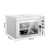 GGM Gastro | EHK500 | Heißluftofen KOMPAKT - mit Dampffunktion - 30 Liter - Edelstahl - inkl. 1 Rost & 1 Blech 353x327mm