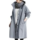 2024 Neu- Stil- Lose Bequeme Mit Kapuze Mantel Outwear Frauen Elegante Windjacke Wilden Winter Frauen Mantel Mäntel Frauen, hellblau, 36