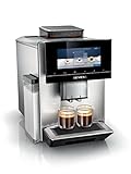 SIEMENS Kaffeevollautomat EQ900 TQ905D03, App-Steuerung, Full-Touch Display, Barista-Modus, Geräuschreduzierung, bis zu 10 Profile, Premiummahlwerk, automatische Dampfreinigung, 1500 W, edelstahl