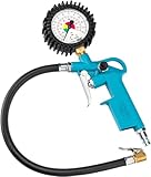 HAZET Reifenfüller-Messgerät 9041-1 | Manometer-Messbereich: 0-12 bar, Schlauchlänge: 400 mm, Manometer-Durchmesser: 63 mm | Reifendruck-Prüfer für Auto, Motorrad, Lkw uvm.