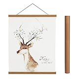 Sanauto Posterleiste Posterschiene Poster, Magnet Magnetische Holz Poster Aufhänger Halter Rahmen Leisten Bild Bilder Bilderleiste Bilderrahmen 28x61(28cm, Teak)