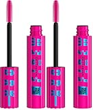 Maybelline New York Lash Sensational Firework Waterproof Mascara, schwarze, wasserfest Wimperntusche für maximal lange und voluminöse Wimpern, 10 ml (Packung mit 2)
