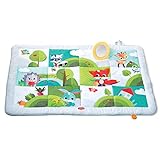Tiny Love Super Mat, Spielmatte Baby, faltbare Spieldecke (150 x 100 cm), 0+ Monate, 9 Aktivitäten, weiche Krabbeldecke Baby, Spiegel für die Bauchlage, Guck-Guck-Spiel, Beißring, Meadow Days