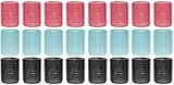 MIJOMA 24-tlg Set Haftwickler Klettwickler - Selbsthaftende Haarwickler für schöne Locken - Hair Rollers in Mintgrün, Rosa, Schwarz - Hitzefreies Lockenstyling in Friseurqualität (Ø 30mm)