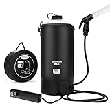 Tadomoe Campingdusche 20 Liter, Solardusche mit Intelligent Duschpumpe, Camping Dusche-Tasche mit praktischer Düse, Outdoor Dusche für Strand Wandern Klettern Reise Garten