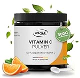 Vitamin C Pulver hochdosiert 1000mg Calciumascorbat davon 820mg Vitamin C pro g aus pflanzlicher Fermentation & gepuffert 300 Poritionen, ohne Zusätze, vegan