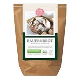 Bauernbrot Bio Backmischung - Brotbackmischung für Sauerteigbrot - Brot mit Sauerteig backen Brotbackautomaten geeignet - Bake with Love - (1er Pack)