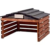 dobar® Mähroboter Garage aus Holz mit abnehmbarem Dach -...