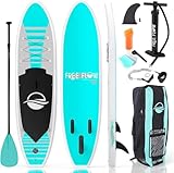 SereneLife Stand Up Paddling Board Set, SUP Board Komplettes Zubehör, Stand Up Paddle Board für Kinder & Erwachsene, Surfbrett & Tragetasche, Paddle Set Anti-Rutsch mit Pumpe, Auflasbares Paddelbrett