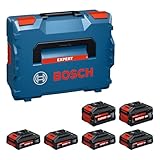 Bosch EXPERT 18V System Hochleistungsakku-Set EXBA18V-55: 4x EXBA18V-40 + 2x EXBA18V-80, L-BOXX 136