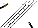 4 Stück Rutenhalter Bankstick Alu 50-90cm schwarz Rodpod Rutenauflage Erdspeer