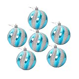 FONDOTIN 12st Weihnachtsdekoration Weihnachtsglitzerkugeln Weihnachtskugeln Im Freien Weihnachtsbaumdekoration Christbaumkugeln Ornament Disco-Kugel-Ornamente Funkeln Farbige Kugeln Gewinde