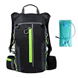 SMZhomeone Outdoor-Sport-Trinkrucksack mit 3 l Wasserspeicher zum Laufen, Radfahren, Wandern, leicht, wasserdicht, 10 l (grün)