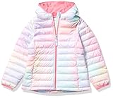 Amazon Essentials Mädchen Leichte, Wasserabweisende, verstaubare Kapuzenjacke, Rosa Schatteneffekt, 6-7 Jahre