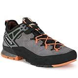 AKU Rock DFS 2 GTX Ws wasserdichte und stabile Damen Zustiegsschuhe mit Wildleder Obermaterial und griffiger Laufsohle | Klettersteigschuhe | Outdoor Grey/orange EU 43