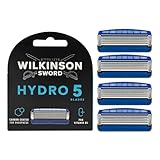 Wilkinson Sword - Hydro 5 Rasierer für Männer, 4 Ersatzklingen, Feuchtigkeitsspendende Gel-Pools und umklappbarer Trimmer