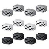 12 Stück Kiefer Trainer，Silikon Jawline Trainer，Jaw Doppelkinn Trainer，Jaw Exerciser For Men & Women，Gesichtsmuskeltrainer(Schwarz, Weiß, Grau, 3 * 1.6 * 1.5CM)
