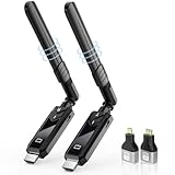 Wireless HDMI Transmitter and Receiver, Kabellos Sender Empfänger 5G UHD 1313 FEET/400M, HDMI Funkübertragung Video Audio von Laptop/TV Box/Kamera zu Multi TVs/Beamer/Monitors