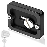 PU-50 Schnellwechselplatte Adapter, Quick Release Plate, Kamera Stativ Arca Swiss Schnellwechselplatte mit 1/4' Kameraschraube, Kompatibel für Stativ Kugelkopf Schnellwechselplatte