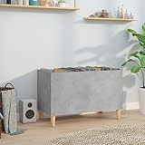 EMYRLXQW Schränke und Aufbewahrung, Medien-Aufbewahrungsschränke und -regale, Plattenschrank, Betongrau, 74,5 x 38 x 48 cm, Holzwerkstoff