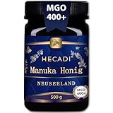 Hecadi® Manuka Honig 400+ MGO 500g XXL Monofloral Honig aus Neuseeland 100% Pur mit zertifiziertem und Garantiertem Inhalt von MGO