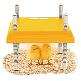Küken Wärmeplatte, 25x25cm Wärmeplatte für Küken, Wärmelampe Höhenverstellbar, Heizplatte zur Kücken Aufzucht, HüHnerstallheizung Energiesparendes, Wärmelampe Hühnerstall Geeignet für Hühner (Gelb)