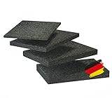 BAUHELD® Terrassenpads 90x60x 20mm [20 Stück] Hochwertige Bautenschutzmatte aus Gummi-Granulat [Made in Germany] Als Unterleg-Platten für Terrassenfliesen, WPC Terrassen-Dielen, Stelzlager, Balkon