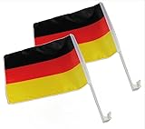 2x Autofahne Deutschland Autoflagge Fussball EM 2024...