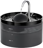 UIOOQ Katzenbrunnen, Haustierbrunnen mit Ultra-Stiller Pumpe, Aktivkohlefilter hält das Wasser Sauber, 2,2L Kapazität, Wasserhahndesign, Anti -Sputtern, Anzug für alle Arten von Katze