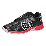 Kempa Unisex Attack Three 2.0 Handballschuhe, Sportschuhe, Turnschuhe, Schwarz Rot, 47 EU EU