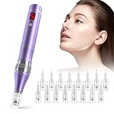 QUELLE Dermapen Elektrisch E99,Professioneller Derma-Pen mit LCD Bildschirm und 5 Stufen inkl.16 Patronen für Hautpflege