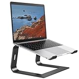 OMOTON Laptop Ständer, Notebook Ständer mit Belüftung, Universal PC Riser Ergonomisch Laptop Halterung Aluminium für Laptops in 10-15,6 Zoll wie MacBook Pro/Air, HP, Dell, Lenovo, Huawei, Schwarz