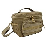 Isolierte Lunch Box Tragbare Lunch Tasche Verstellbarer Schultergurt Doppelter Reißverschluss Offene Picknicktasche (Bronze)