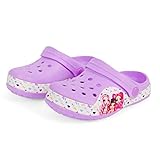 PERLETTI Rainbow High Clogs Pantoletten Kinder - Pink Rosa Violet Hausschuhe Outdoor für Mädchen mit Regenbogen Puppen Ruby Bella Stella - Strand Sommer Haus Latschen mit Herzen (Weiß, 34)