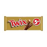 Twix Schokoriegel | Karamell auf knusprigem Keks | Fußball Snack | Eine Packung (5 x 50g = 250g)