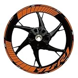 SJHYLL Motorrad-Aufkleber Reflektierende Motorrad-Radaufkleber Im Inneren Der Nabenaufkleber, Felgenstreifenband Für MT03 MT07 MT09 YZF R1 R3 R6 FZ07 Radaufkleber(Set Meal 17)