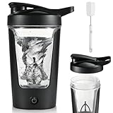 Elektrischer Shaker, Shaker Elektrisch, USB C Wiederaufladbare Elektrische Mixer, BPA frei, Automatischer Protein Mixer, Elektrischer Eiweiß Shaker für Protein-Shakes Mahlzeit Ersatz Shakes (Schwarz)