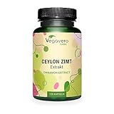 Ceylon ZIMT Kapseln Vegavero® | Hochdosiert: 2.500 mg (10:1 Extrakt) | Preis-Leistungs-Sieger 2024* | Für 4 Monate | Laborgeprüft | Vegan & Ohne Zusätze | 120 Kapseln