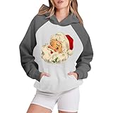 Weihnachts Kapuzenpullover Damen Mit Weihnachts Aufdurck Mit Kapuze Und Taschen Oversized Kapuzenpulli Herbst Winter Für Weihnachten Weihnachtspullover Sweatshirt Weihnacht Sweatjacke Hirsch