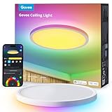 Govee Deckenleuchte RGBIC Smart, 24W Ø30cm Led Deckenleuchte dimmbar, Deckenlampe Led mit 16 Millionen DIY Farben, Funktioniert mit Alexa & Google Assistant, für Schlafzimmer, Halloween deko