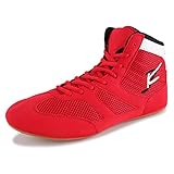 Kurataka Boxstiefel für Herren, Atmungsaktive Kickboxschuhe, Leichte, rutschfeste Boxer-Sneaker, Professionelle, Leichte Squat-Wrestling-Sneaker, Atmungsaktiv, Bequem, Einsteigertraining